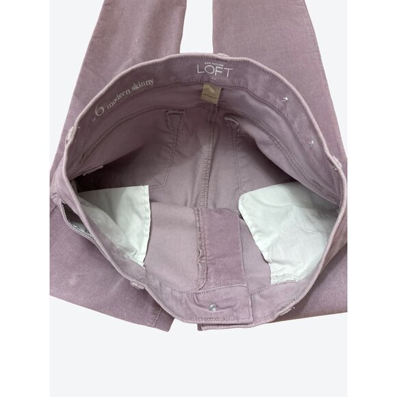 Ann Taylor LOFT Light Purple Modern Skinny Corduroy Dress Pants Size 6 - Picture 11 of 11